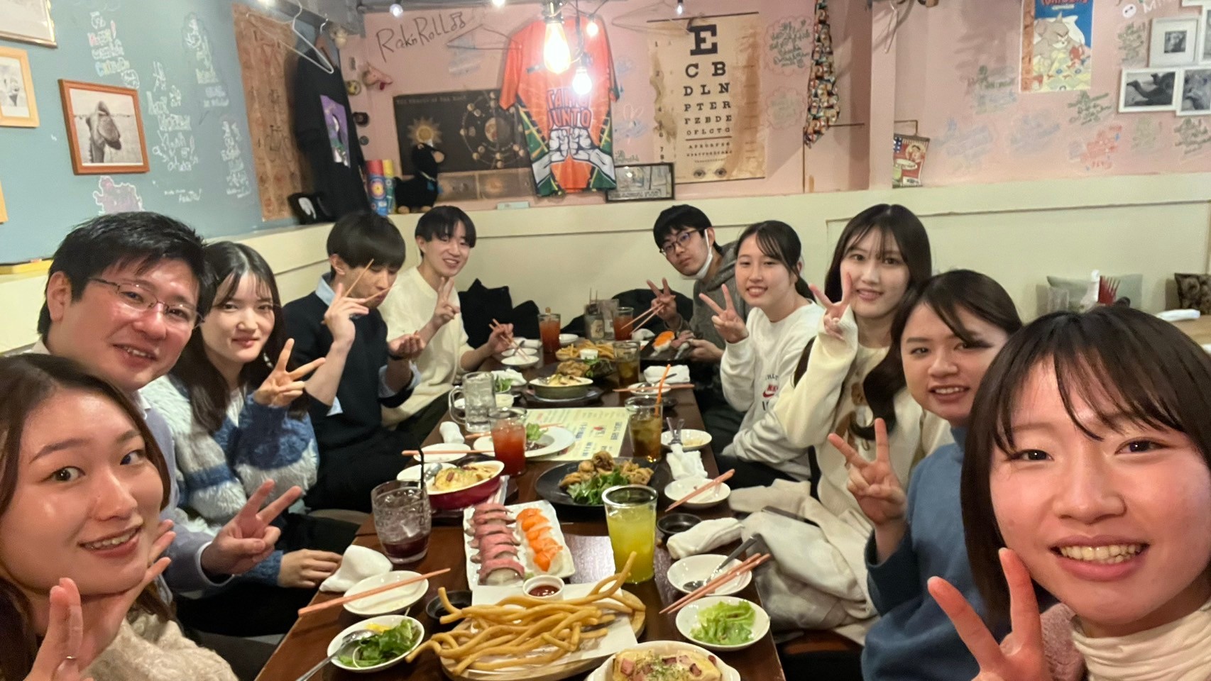牧野教授の誕生日会と忘年会